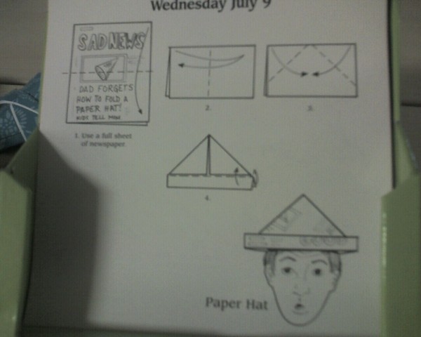Dear Kritin, Sometimes my origami calendar is lame.