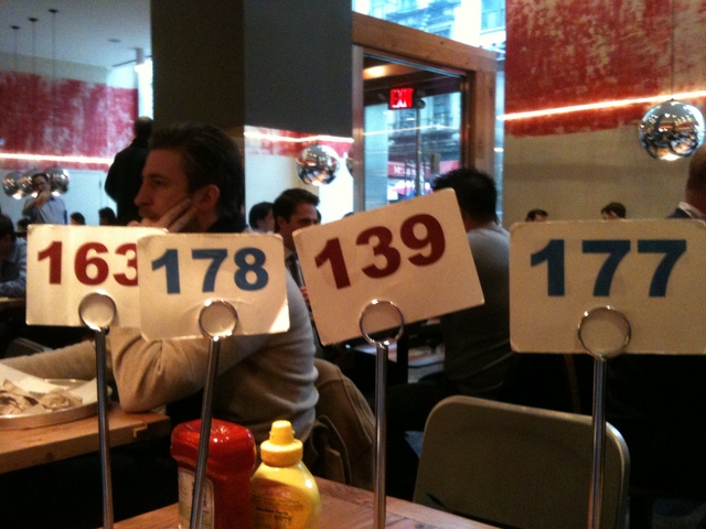 Four numbers for three people. We are professional orderers.