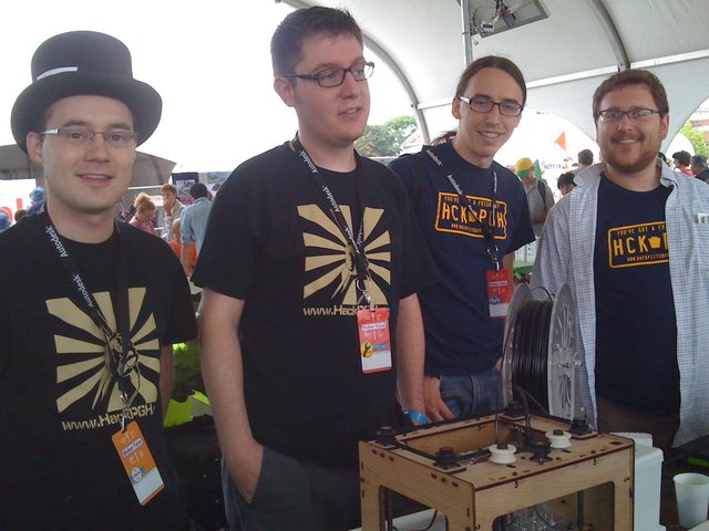 Moonlighting at the @HackPGH booth at #makerfaire #Detroit