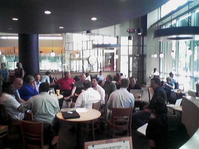 Open Coffee crowd at Tech Square