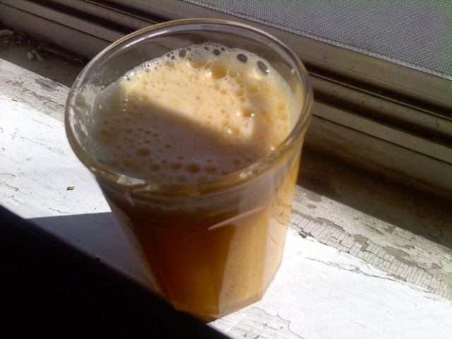 fresh orange juice w/ jalapeno