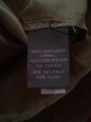 My new dress is lined with rolyester.