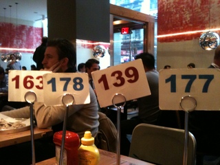 Four numbers for three people. We are professional orderers.
