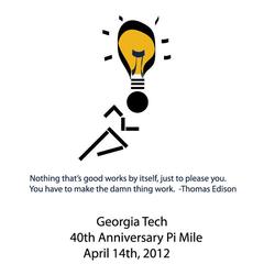 pi mile tshirt submission! note the pi filament :D