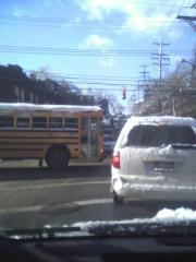 Clogged.   Sat at this light for 20 mins.
