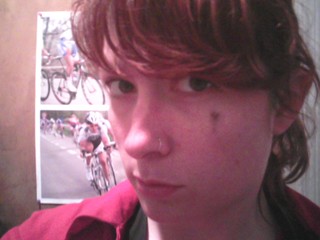Convicts tattoo sissy tears on their faces. mechanics get The Smudge :P