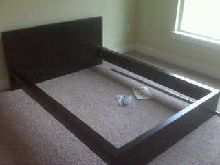 After: guestroom bed frame