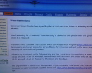 About to call to turn in neighbor for violating water restrictions.