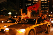 Celebration in the streets from last night