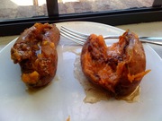 I am going to eat these two sweet potatoes.