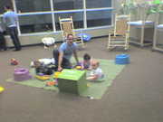 Seb's first church visit.