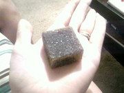 Sparkley Japanese soft cake.