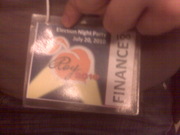 Roy barnes VIP badge. I'm in. Found this on a dead hooker.