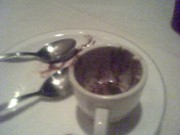 The aftermath of churro's with chocolate 'capuccino'
