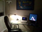My new bedroom workspace, augmented by Xmas!