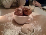 lemon doughnuts and esspresso ice cream