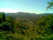 Mountains in sky valley