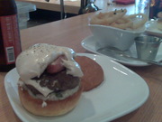 Breakfast burger at Flip