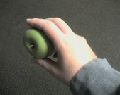 Every time I hold an apple, I have to remind myself that it's not a baseball